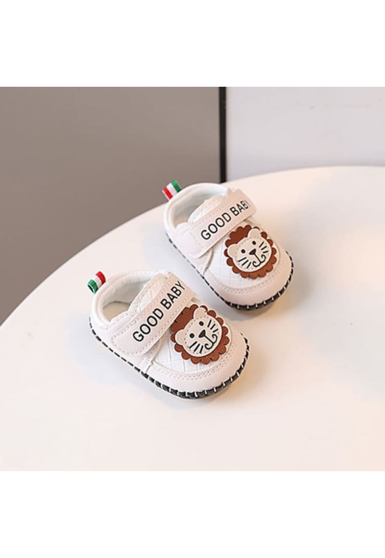 Pantofi Model AL 19501 Lion - Piele ecologica - Baieti - Alb cu crem