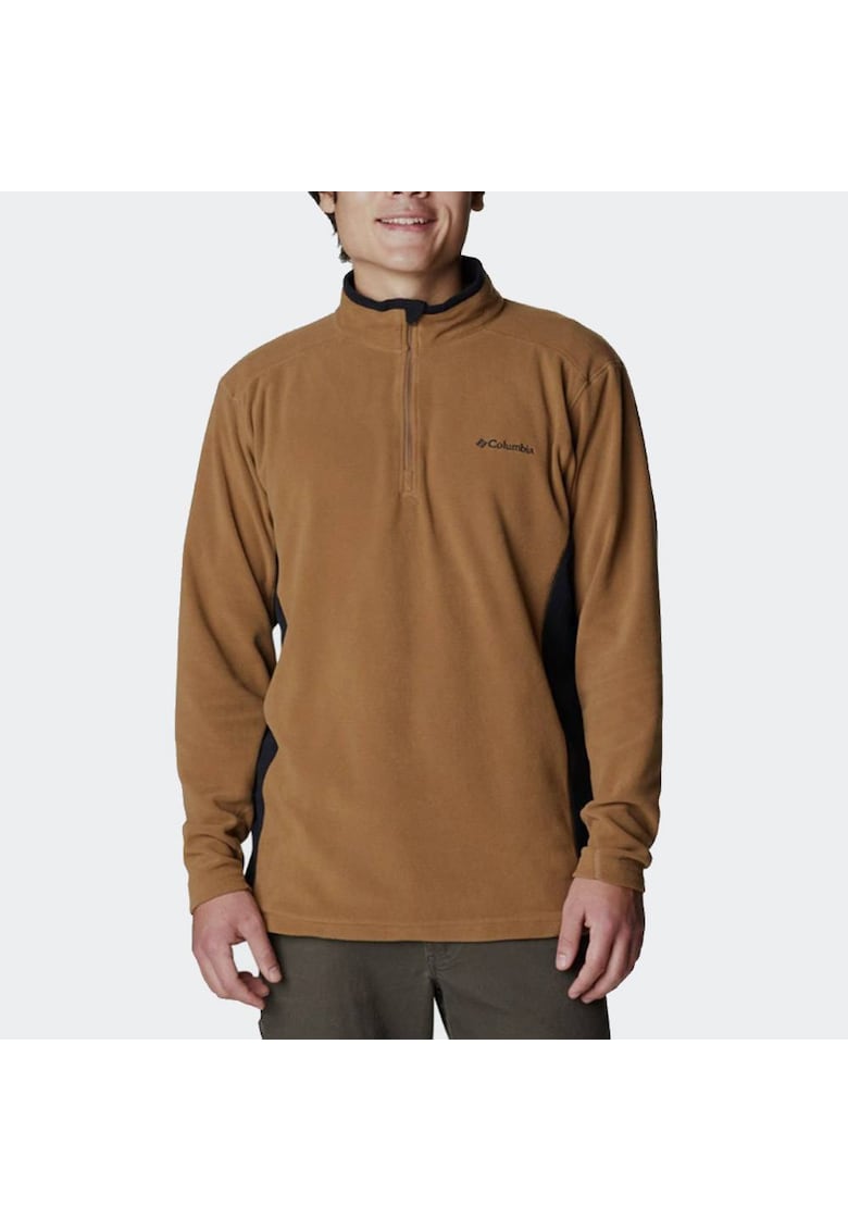 Bluza sport barbati Klamath Range II - fleece - fermoar pe jumatate - maro - Maro