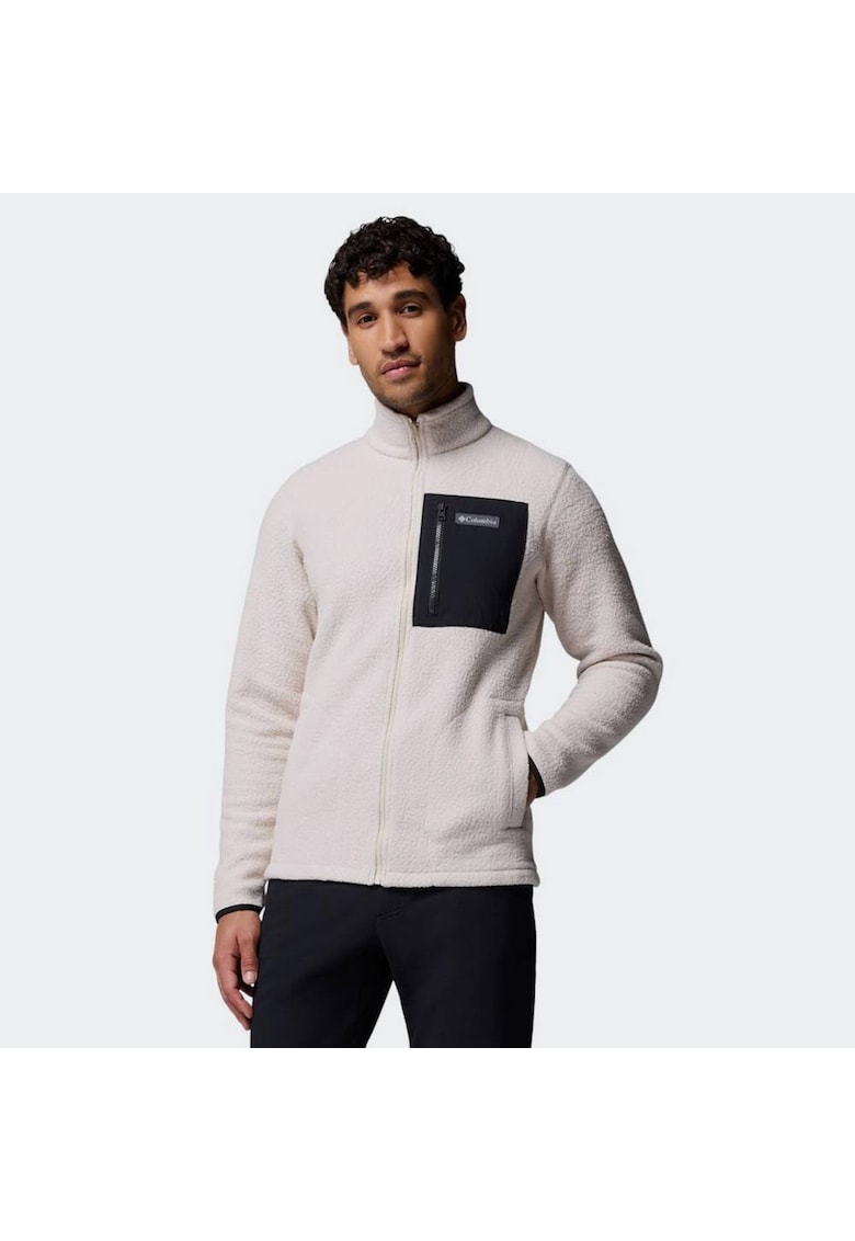 Jacheta sport Jasper Ridge - fleece cald - gri inchis/negru - material reciclat - croiala regulata - buzunare cu capse.