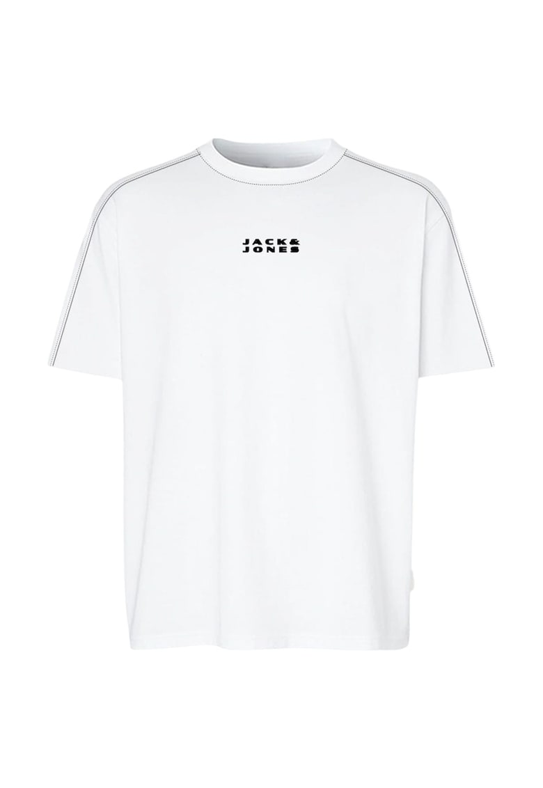 Jack & Jones Tricou JACK &JONES Costance Minimal Text 48854 - Alb