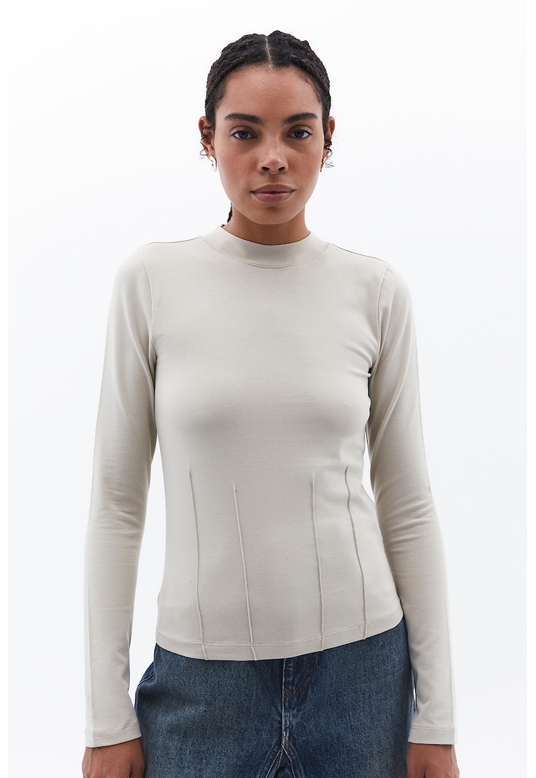 Bluza slim-fit din amestec de bumbac