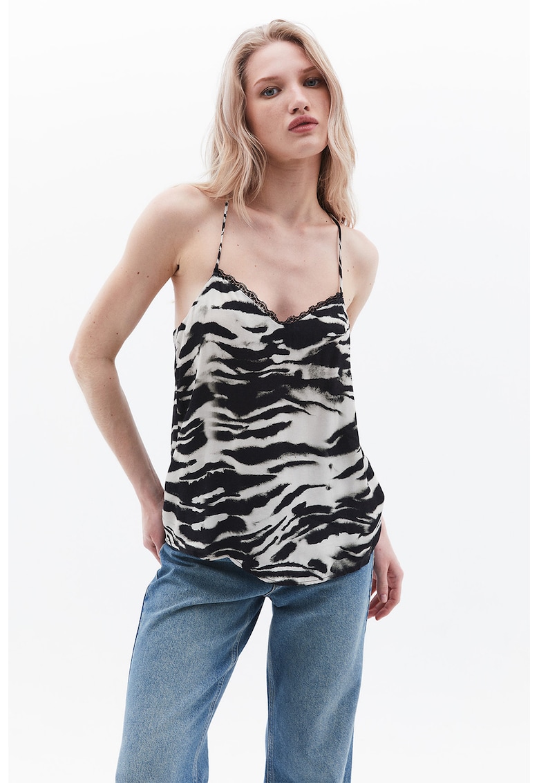 Top cu animal print