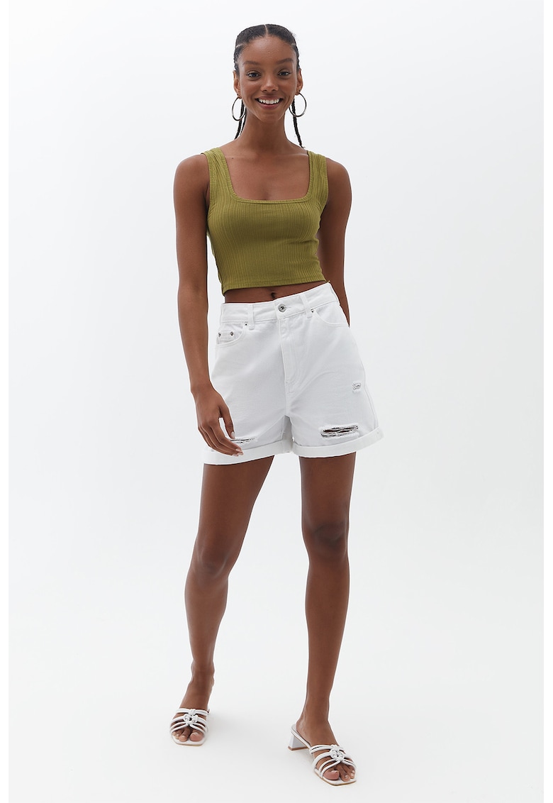 Top cop cu striatii si decolteu patrat