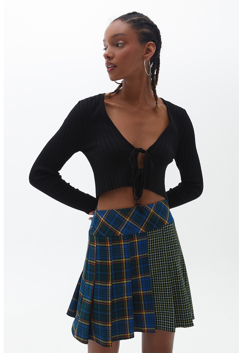 Bluza striat cu prindere frontala cu snururi