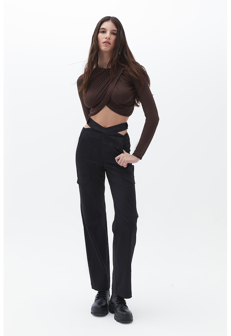 Pantaloni cu decupaje - Negru