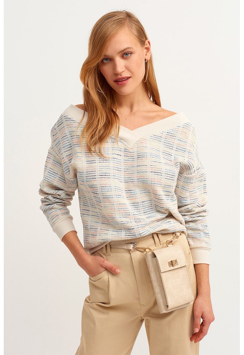 Bluza de trening cu decolteu in V Bluza de trening cu decolteu in V