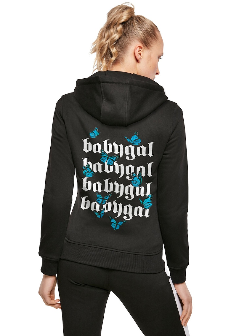 Hanorac cu imprimeu text pe spate Hanorac cu imprimeu text pe spate