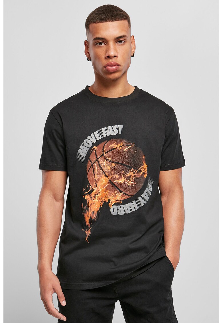 Tricou cu imprimeu grafic - Negru