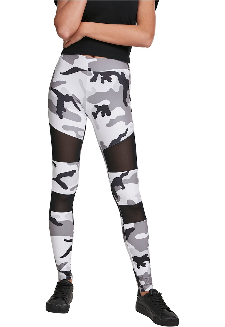 Colanti cu model camuflaj - Alb/Negru/Gri deschis