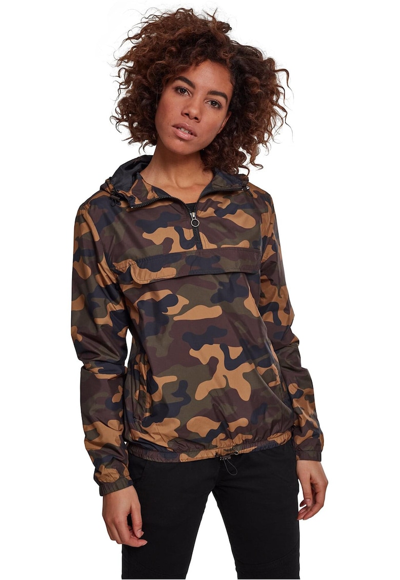 Jacheta fara inchidere cu imprimeu camuflaj Jacheta fara inchidere cu imprimeu camuflaj