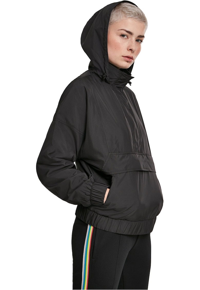 Jacheta cu gluga si fermoar scurt