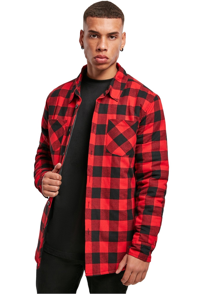 Jacheta-camasa in carouri cu buzunare pe piept