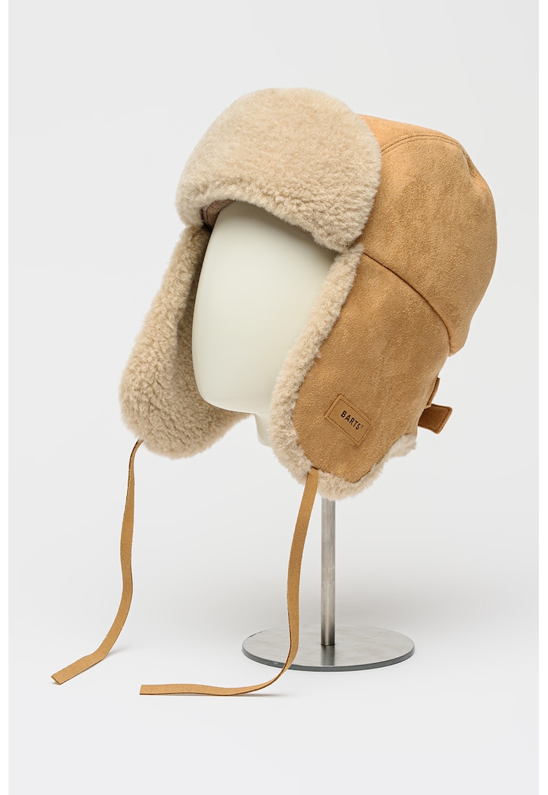 Caciula de blana shearling sintetica cu snururi Kegalle