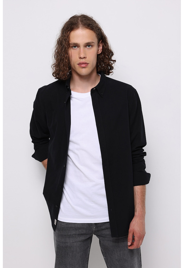 Colins Camasa Oxford regular fit - Negru