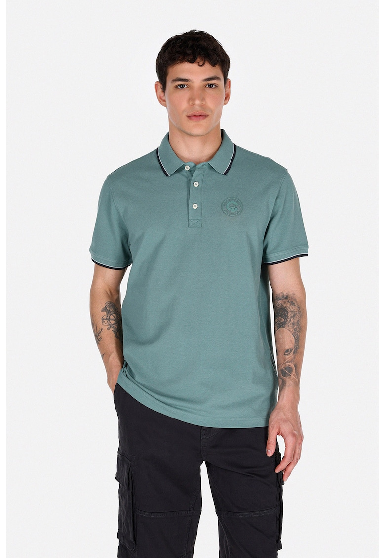 Tricou polo de bumbac - Verde persan