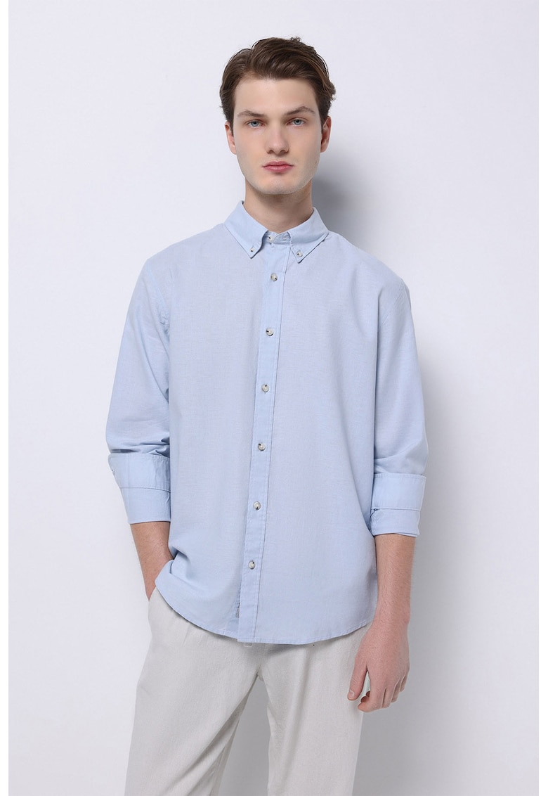 Camasa eleganta din amestec de in