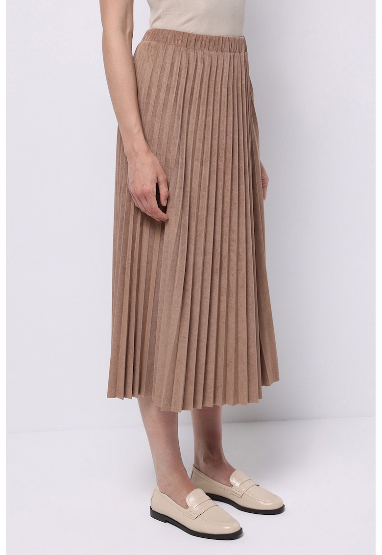 Fusta midi cu pliuri