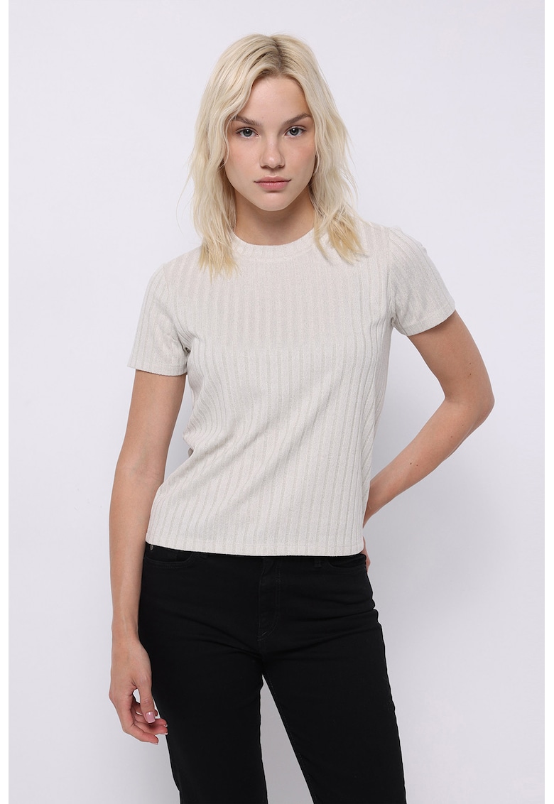 Bluza striata cu maneci scurte