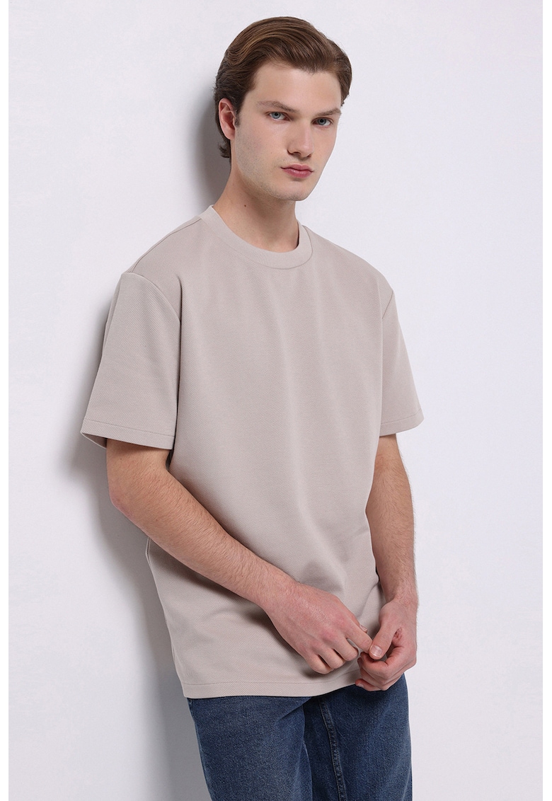 Colins Tricou uni cu croiala lejera - Grej
