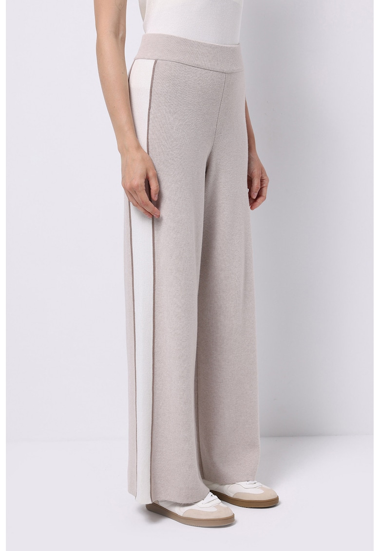 Colins Pantaloni relaxed fit de trening cu talie medie - Alb/Grej