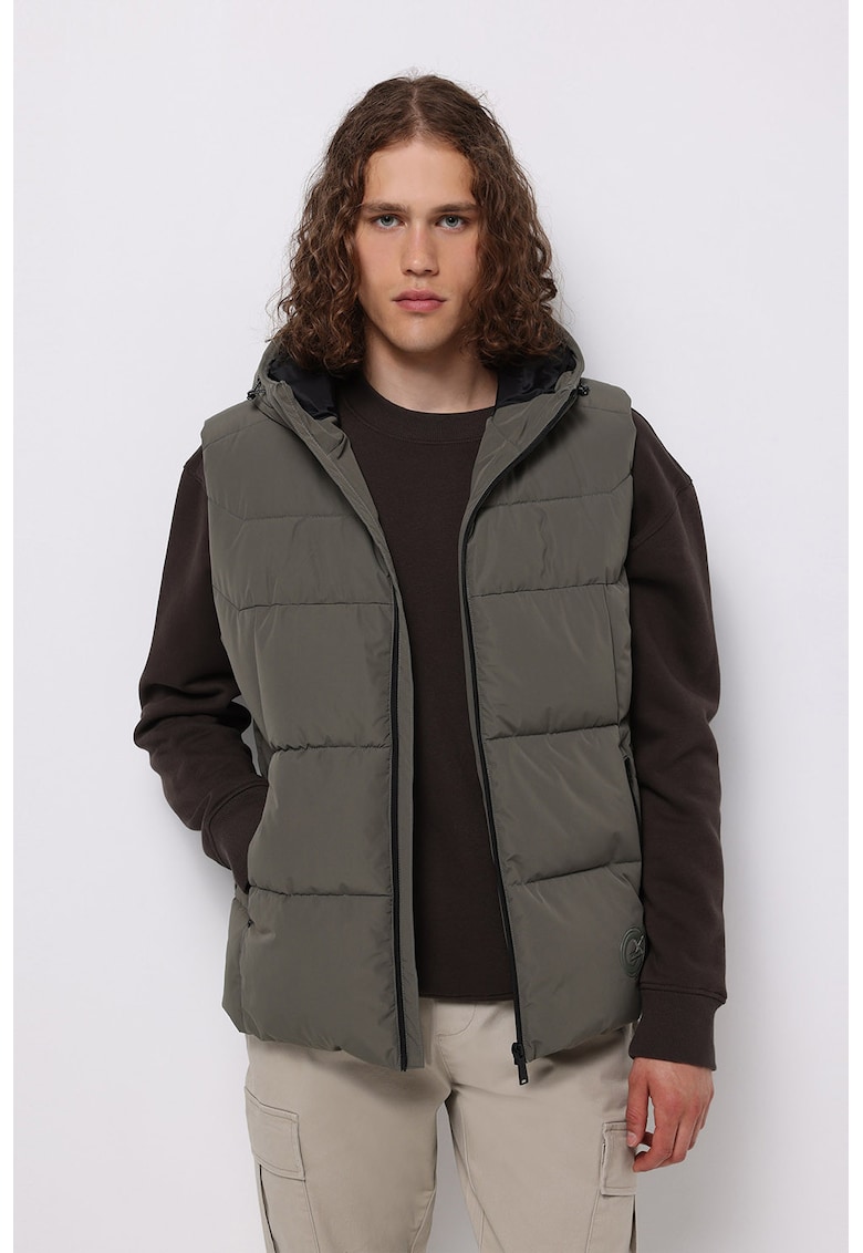 Vesta cu gluga si fermoar