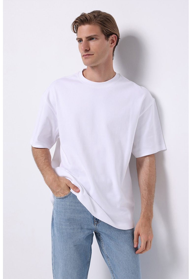 Colins Tricou supradimensionat uni - Alb optic