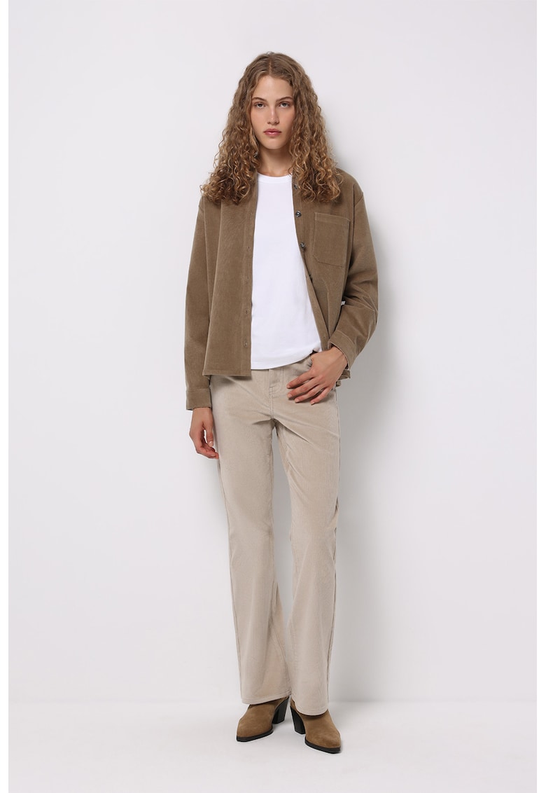 Pantaloni bootcut cu talie medie