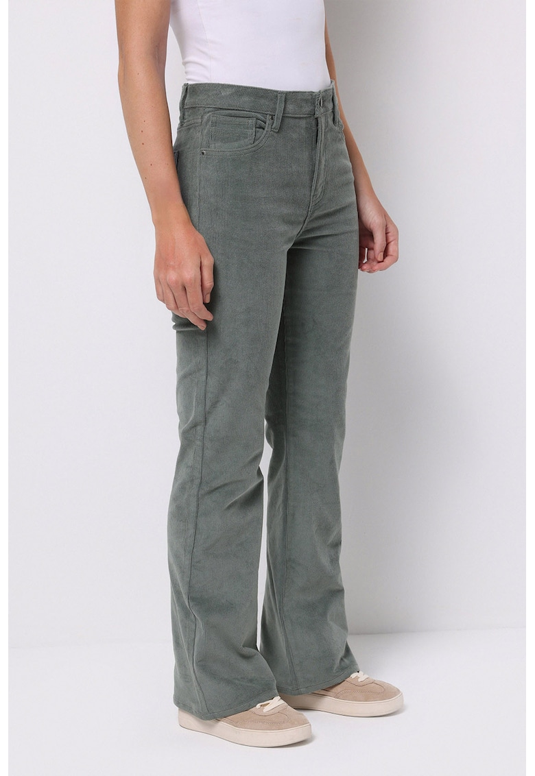 Pantaloni bootcut cu talie medie