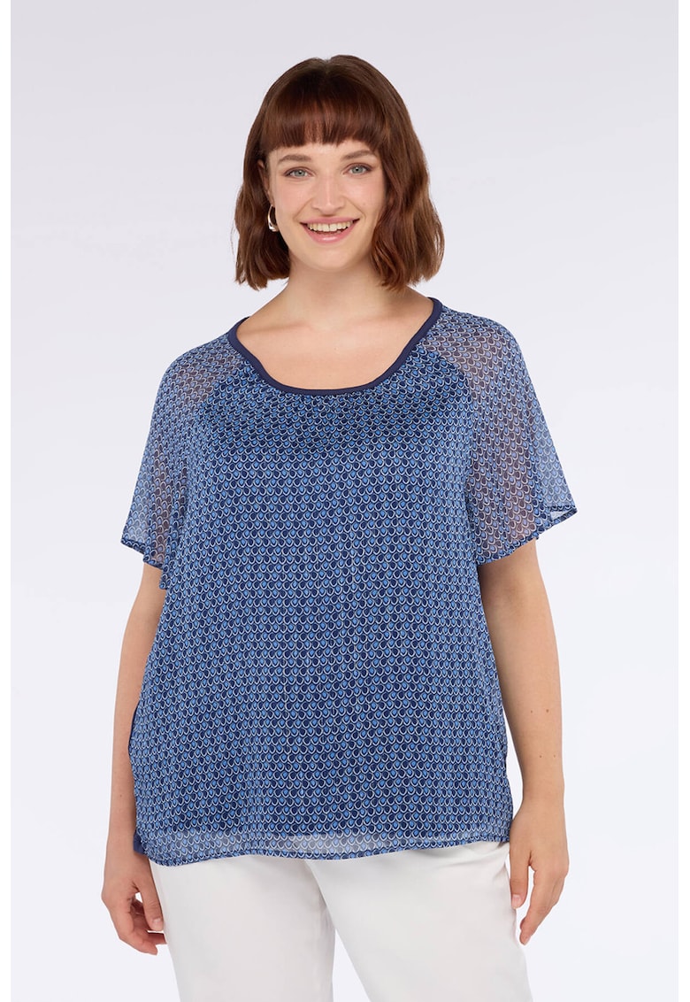 Bluza vaporoasa cu imprimeu