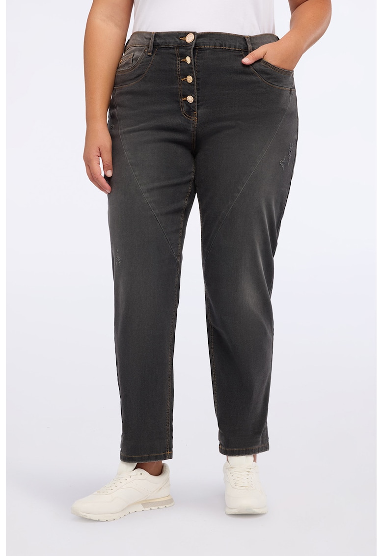 Blugi regular-fit cu talie medie