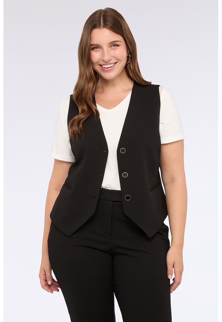 Vesta cu decolteu in V si nasturi