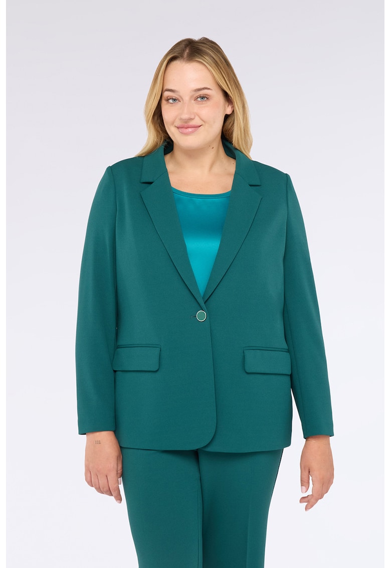 Sacou uni cu nasturi - Verde persan