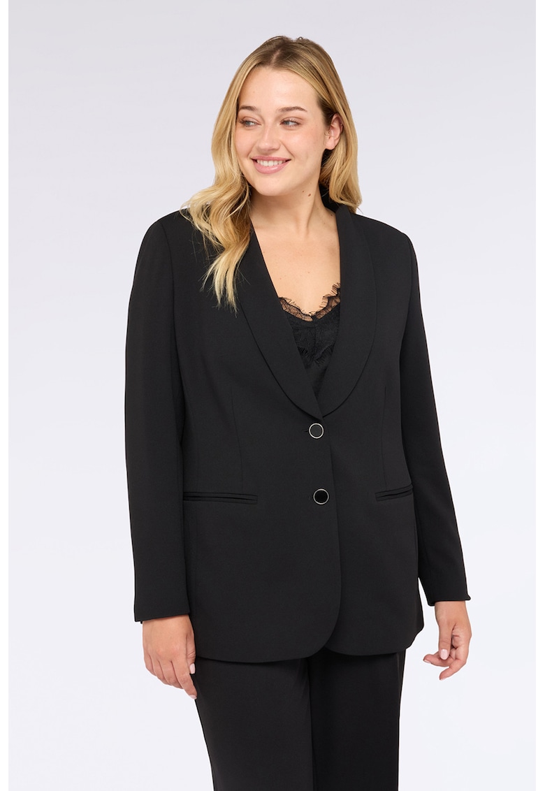 Sacou elegant cu model uni - Negru