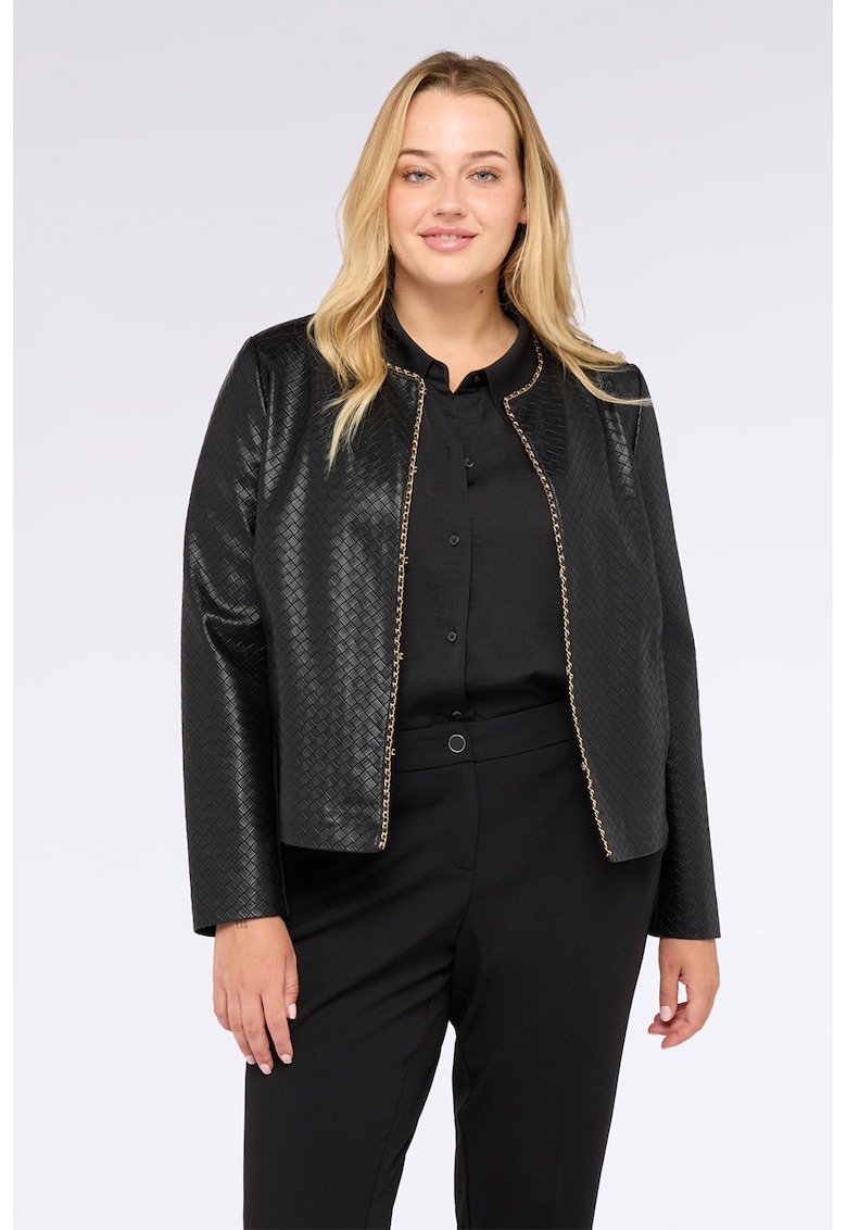 Jacheta de piele ecologica cu anouri metalice