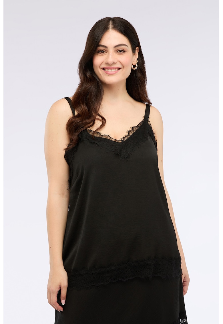 Top cu decolteu in V si detalii de dantela