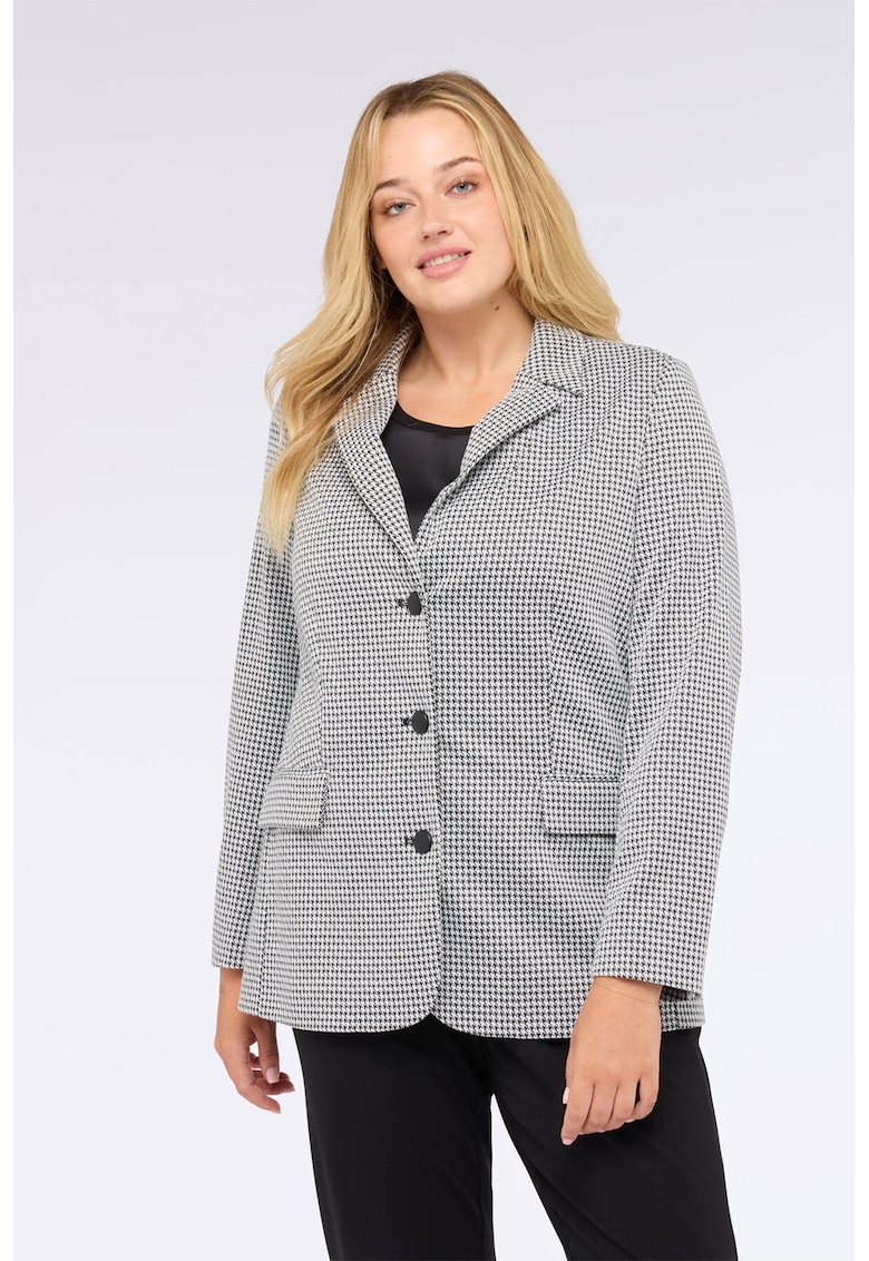 Sacou in carouri cu un cordon