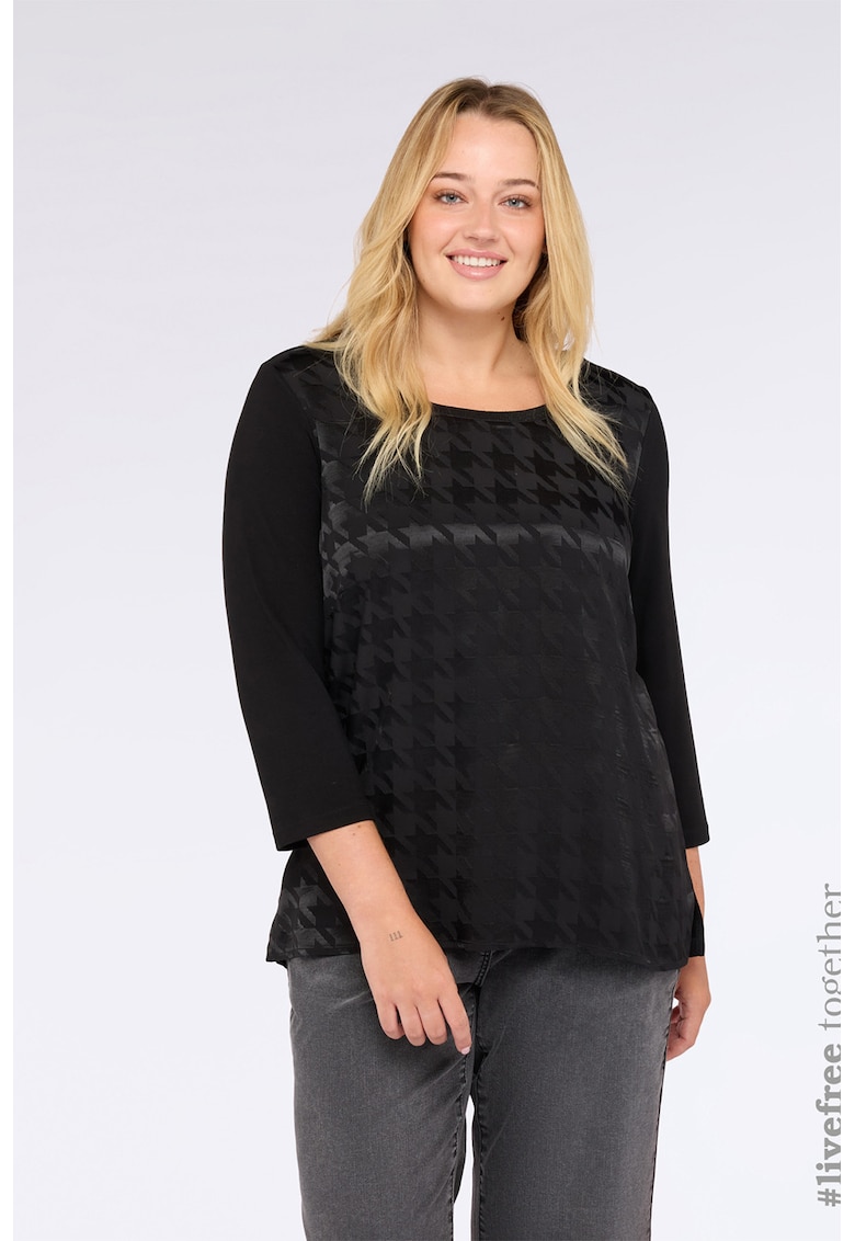 Bluza cu model frontal si decolteu rotund