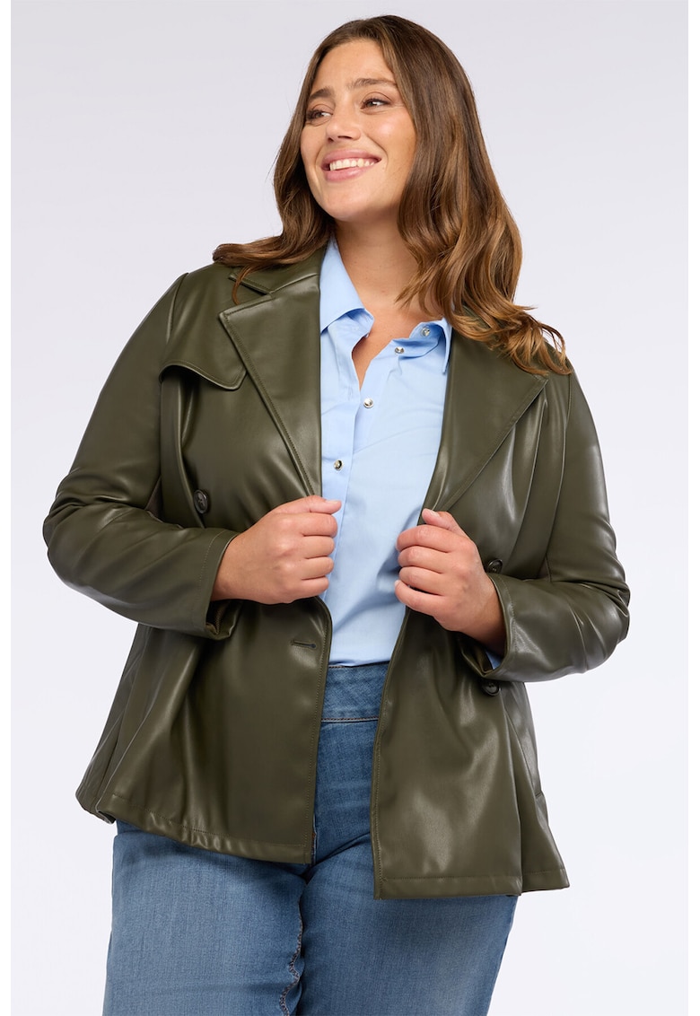 Jacheta de piele ecologica cu nasturi