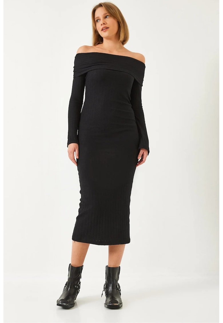 Rochie midi fără bretele