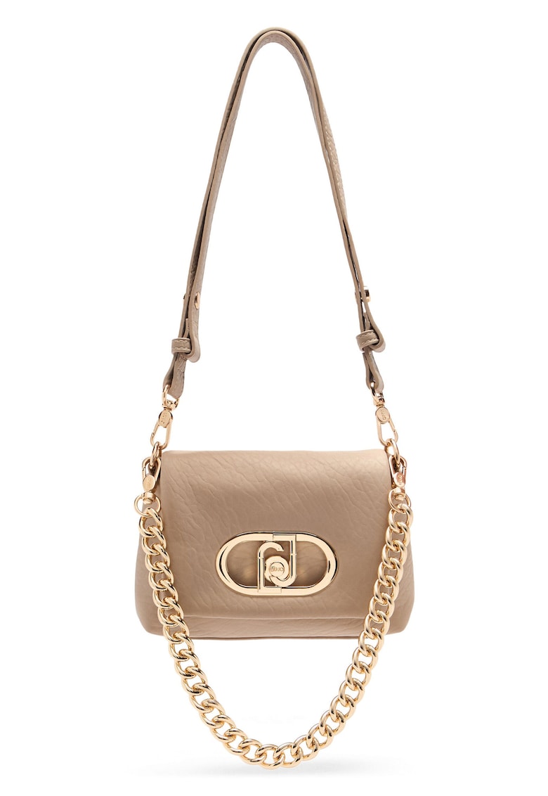 Geanta crossbody matlasata cu clapa Lapuffy - Bej