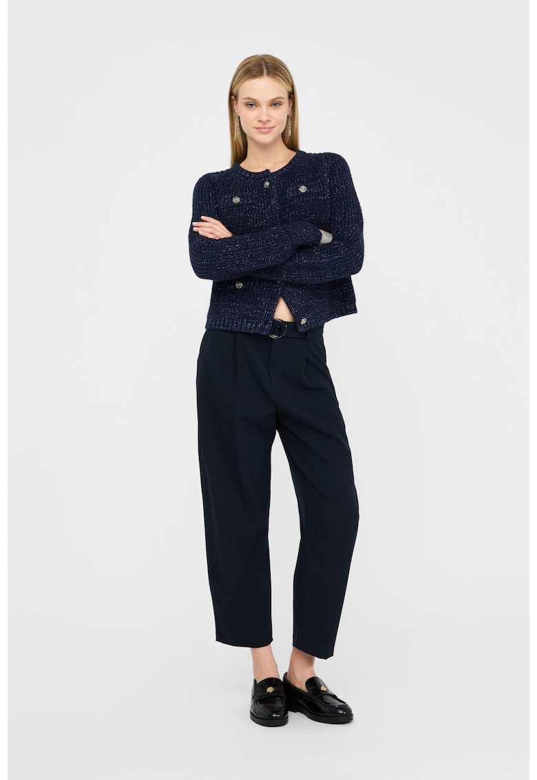 Pantaloni clopot cu curea - Albastru ultramarin