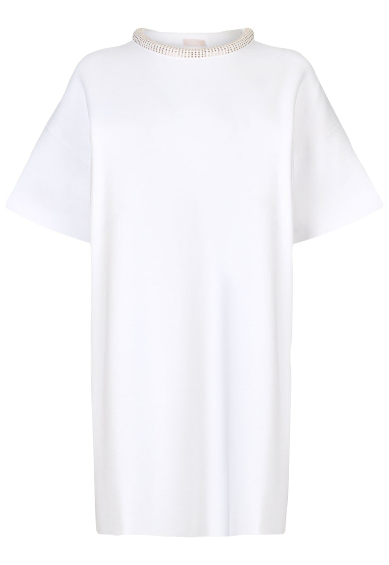 Rochie-tricou cu guler decorat