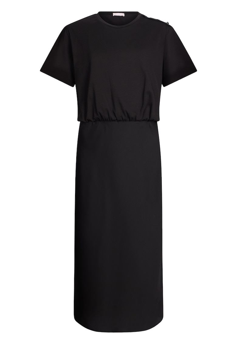Rochie midi cu maneci scurte - Negru