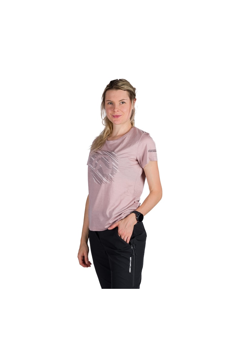 Tricou tehnic outdoor din lana merino femei Lindsey lightpink