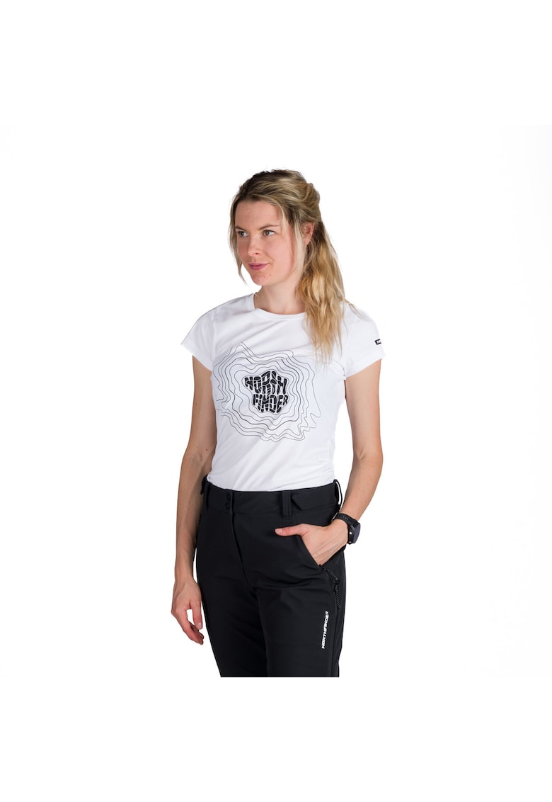 Tricou de outdoor din bumbac organic pentru femei Mandi white