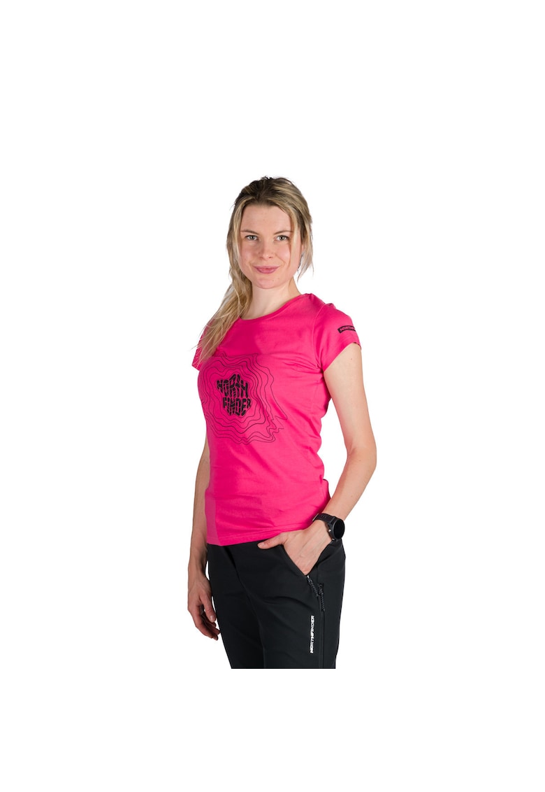 Tricou de outdoor din bumbac organic pentru femeiMandi pink