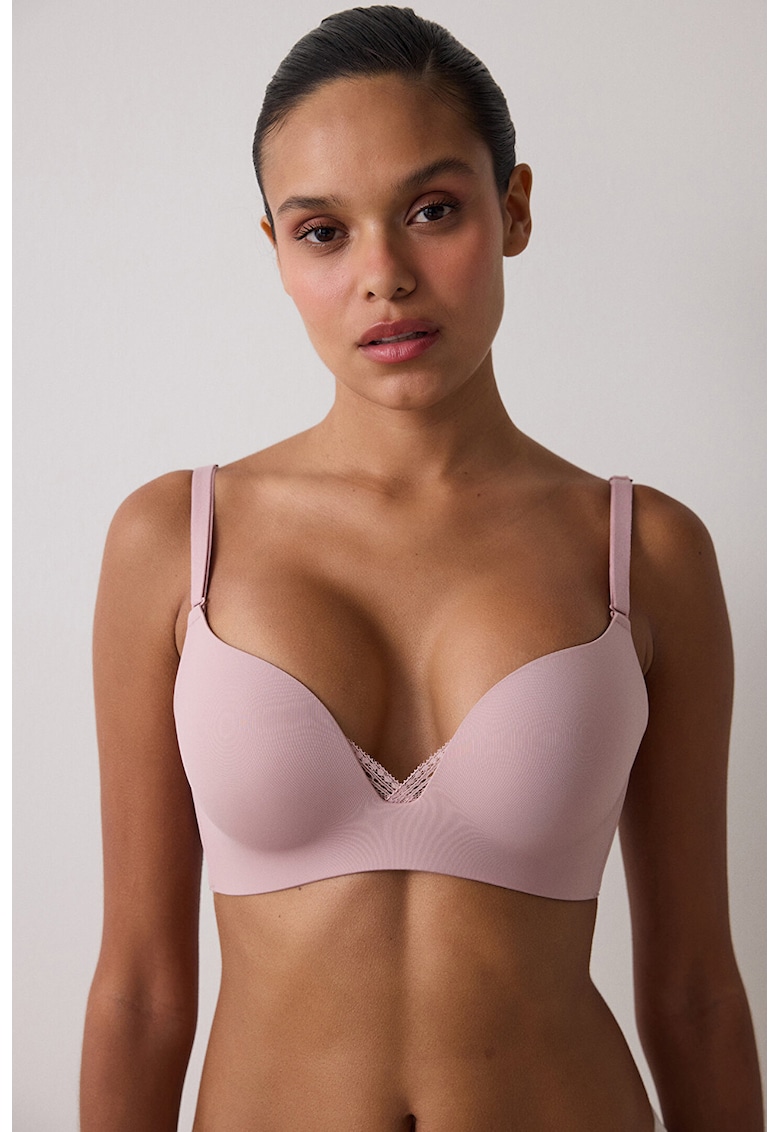 Sutien cu burete si garnituri din dantela