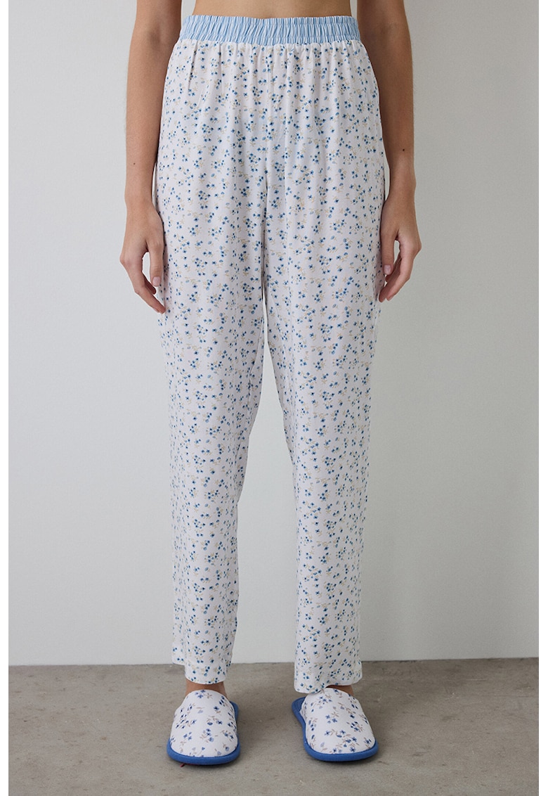 Pantaloni de pijama lungi cu model floral