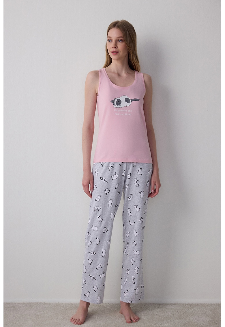 Pijama lejera cu imprimeu