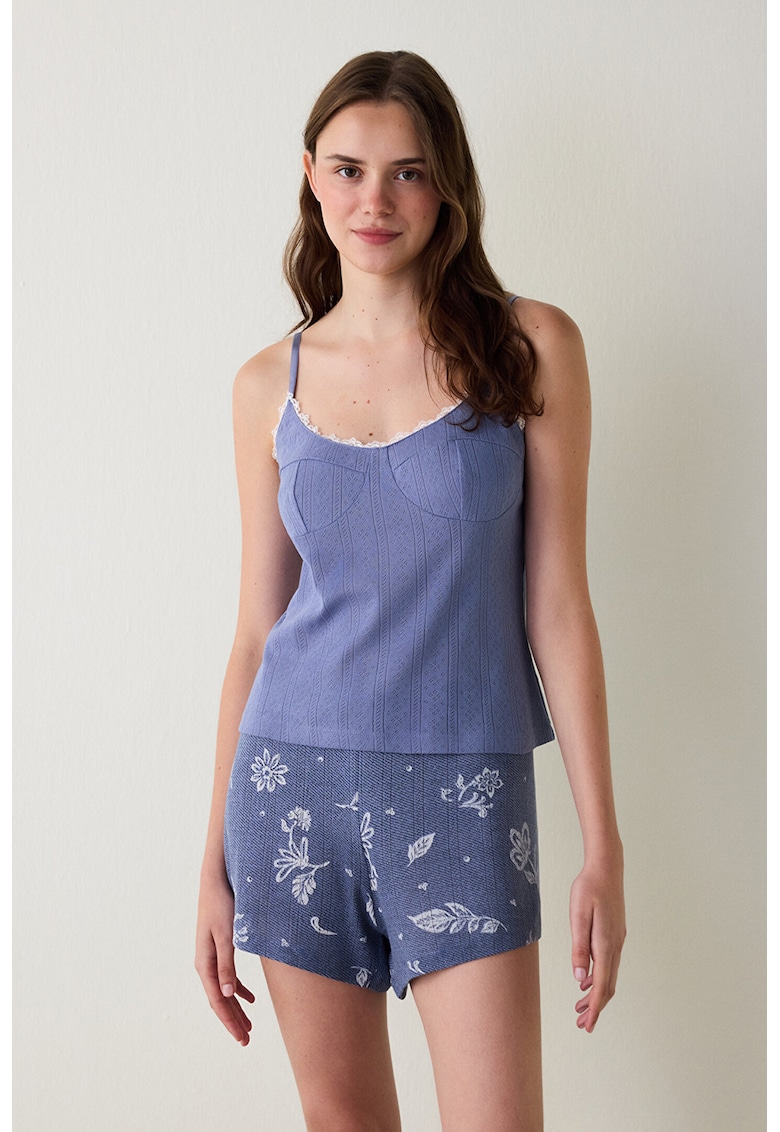 Top de pijama din bumbac Top de pijama din bumbac